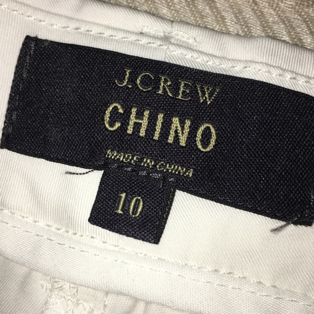 white j crew chinos size 10